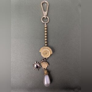 Gold And White Boho Bag Charm